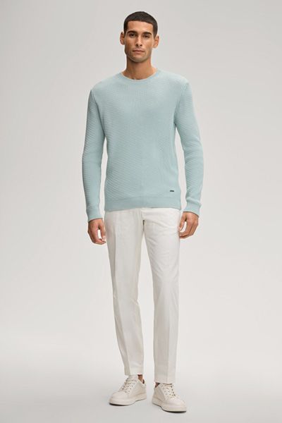 Joop! Widoro Herren Strickpullover aus Baumwolle Hellblau Textur