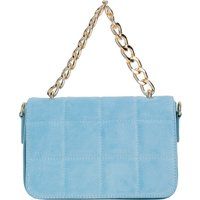 Gesteppte Wildleder Schultertasche mit Kette