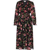 usha Kleid Damen Schwarz Mehrfarbig