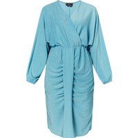 Wickel-Midikleid aus Metallic-Jersey