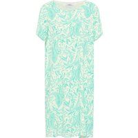 usha Kurzarmkleid Damen Türkis Wollweiss