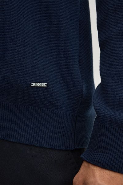 JOOP! Marineblaue Strickjacke mit Knopfverschluss und Pattentaschen