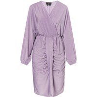 Schimmerndes Wickel-Midikleid aus Metallic-Jersey
