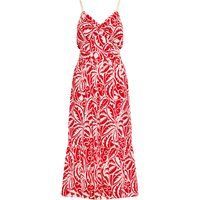 Bedrucktes ärmelloses Sommer-Midikleid