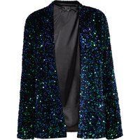 Blazer Jacke mit Paillettenbesatz