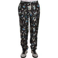 Seiden-Loungewear-Hose mit Musikdruck