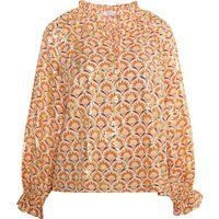 Bluse mit Blumendruck und Rüschendetails