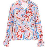 usha Bluse Frauen Mehrfarbig Blau