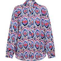 usha Bluse Damen Blau Mehrfarbig