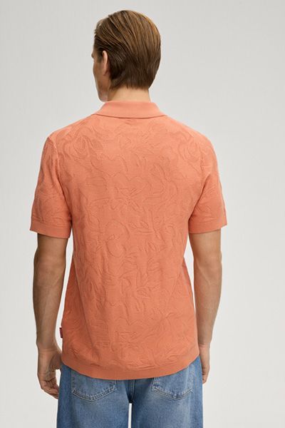 Joop! Jeans Rasmo Herren Strick-Polohemd in Hellorange