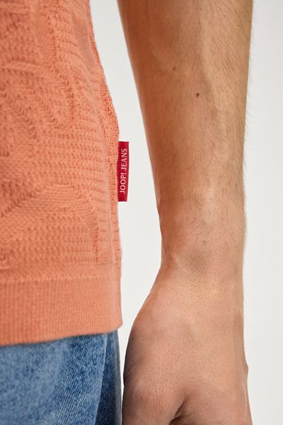 Joop! Jeans Rasmo Herren Strick-Polohemd in Hellorange