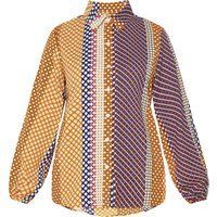 usha Bluse Frauen mehrfarbig braun