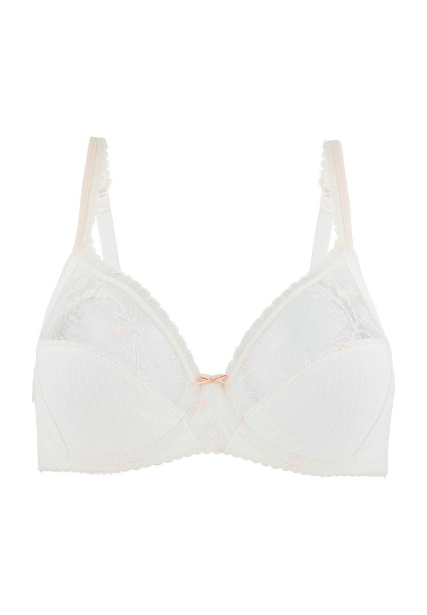 Geblümter Bügel-BH mit Stickerei und Schleife