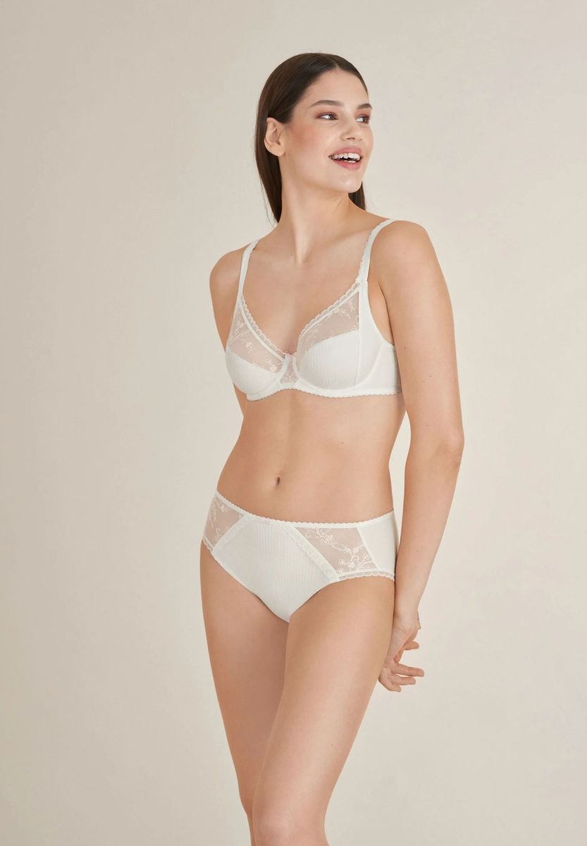 Geblümter Bügel-BH mit Stickerei und Schleife