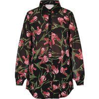 Button-Down-Bluse mit Blumendruck