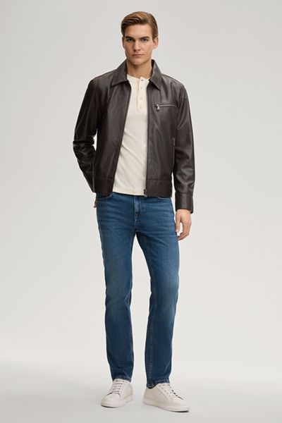 Pullover Peko Offwhite Langarm Henley Shirt aus Bio-Baumwolle