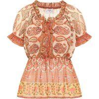 usha Blusenshirt Damen Orange Mehrfarbig