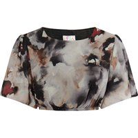 Kurzärmlige Bluse mit abstraktem Muster