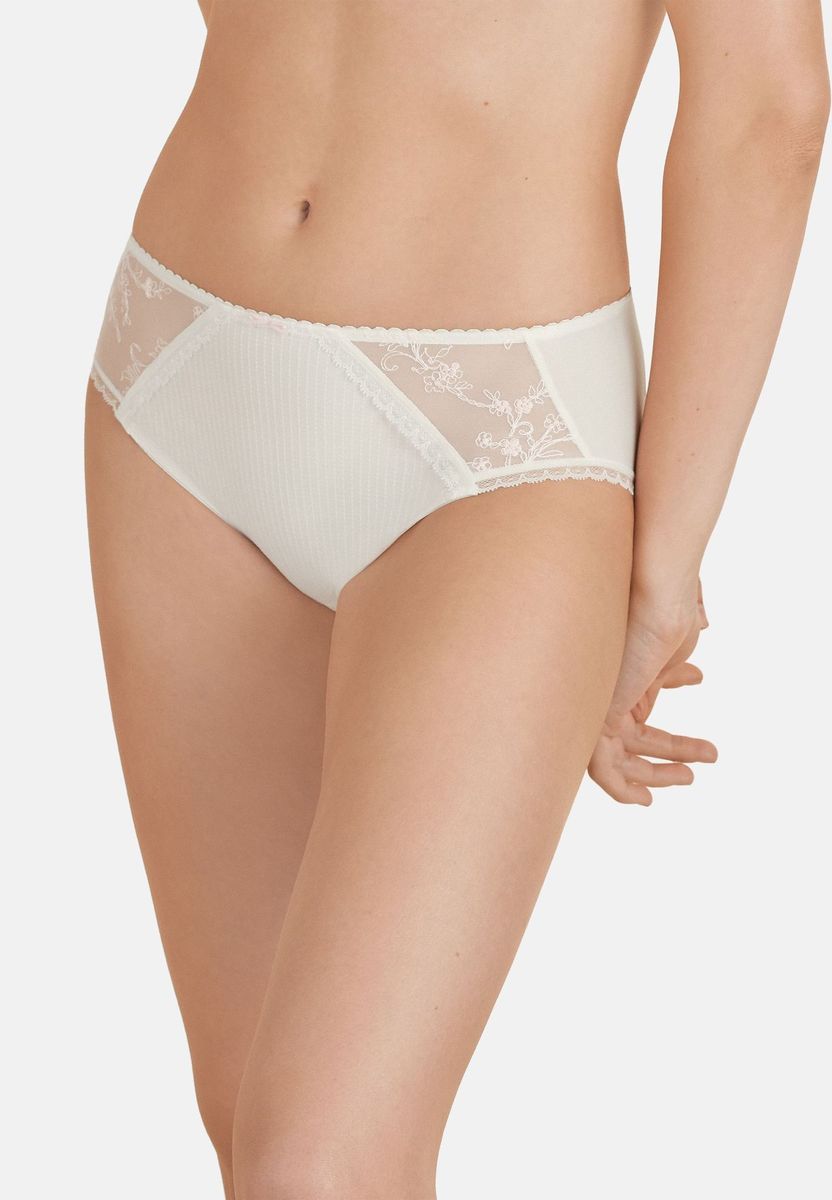 Klassischer Slip mit Spitzenbesatz