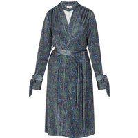 Kimono-Bademantel aus Samt mit Paisley-Muster