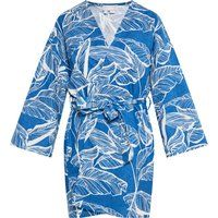 Kimono-Kleid aus Baumwolle mit Blumendruck