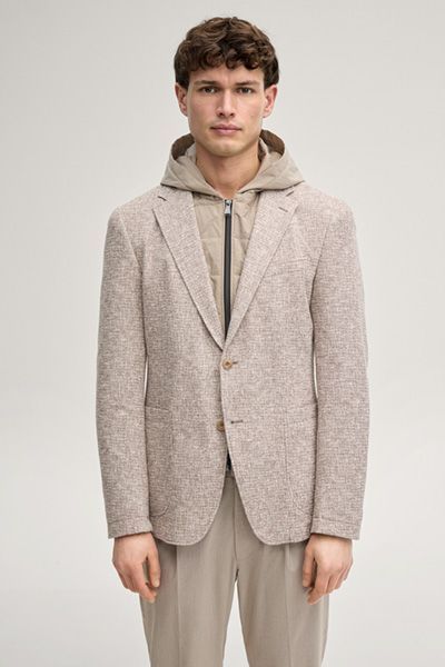 Jersey-Sakko Hoodney in Beige meliert
