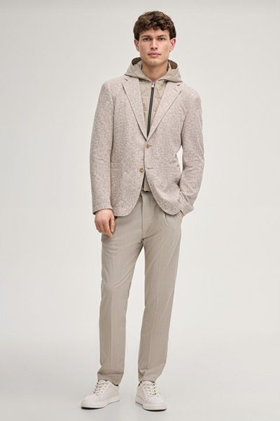 Jersey-Sakko Hoodney in Beige meliert