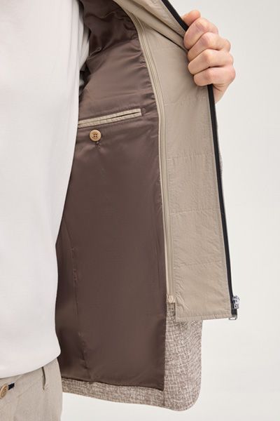 Jersey-Sakko Hoodney in Beige meliert