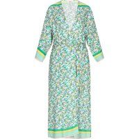 Kimono mit Blumendruck und Bindegürtel