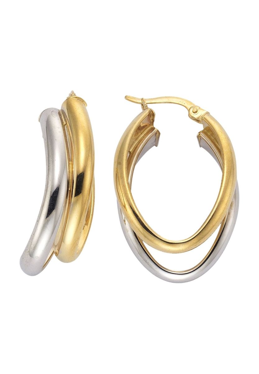 Bicolor Goldfarbene Creolen