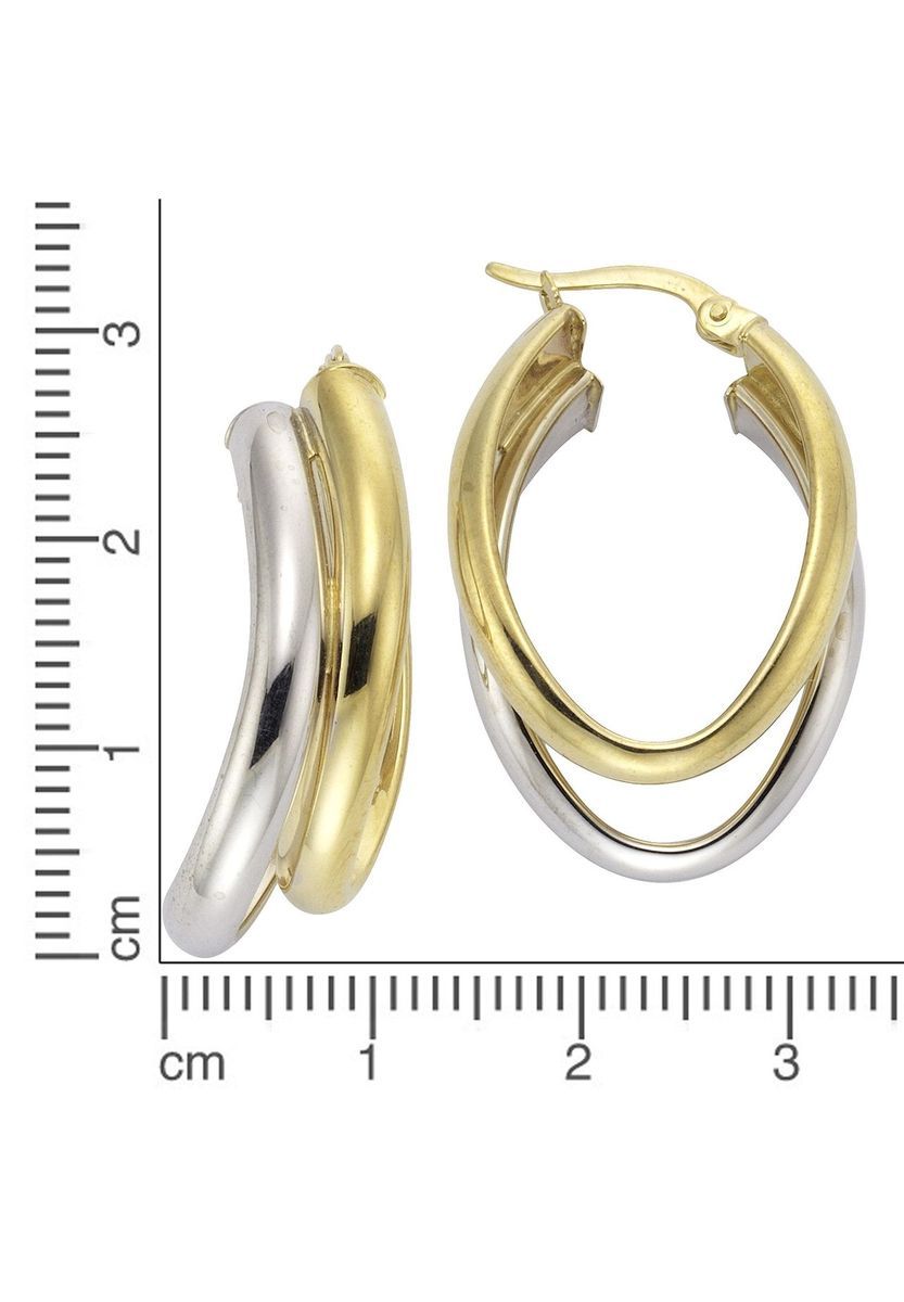 Bicolor Goldfarbene Creolen