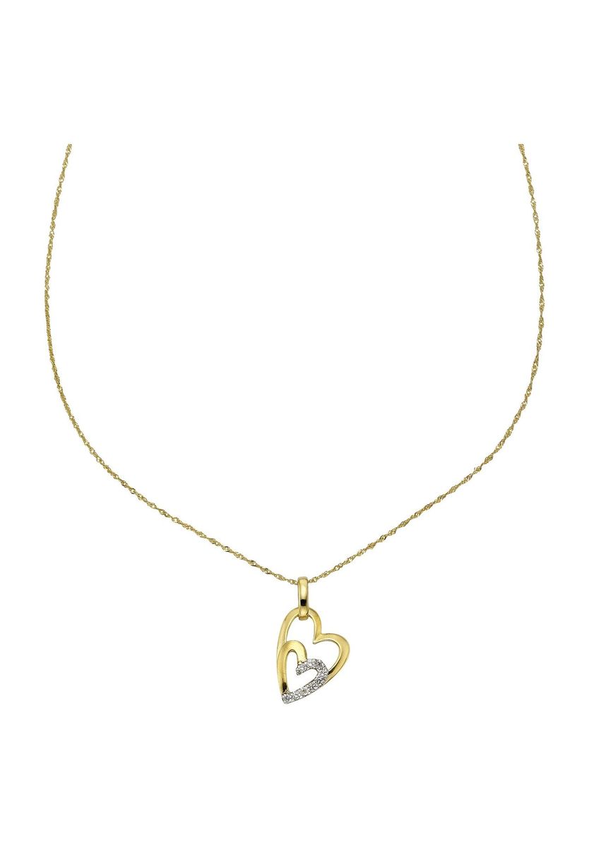 Zarte goldene Herzkette mit Anhänger