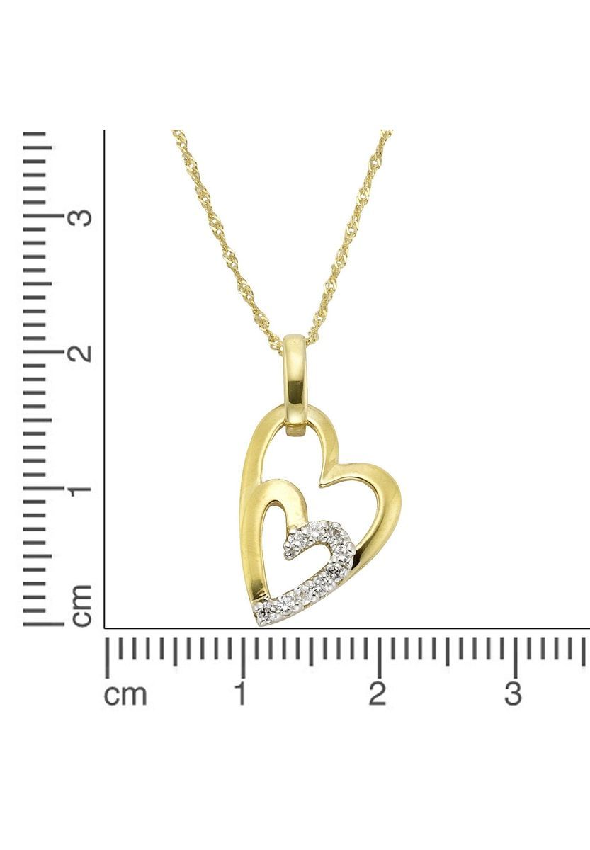 Zarte goldene Herzkette mit Anhänger