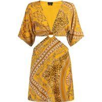 Faina Minikleid mit Cut-outs Damen gelb