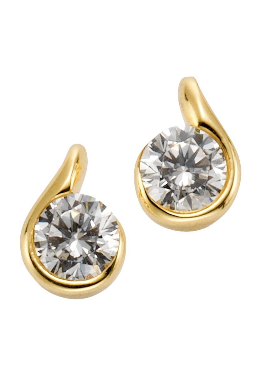 Goldohrstecker mit Zirkonia