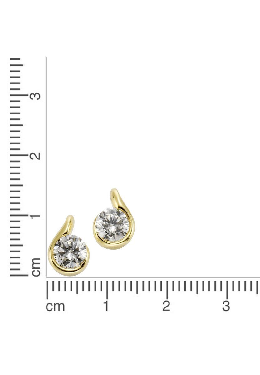 Goldohrstecker mit Zirkonia
