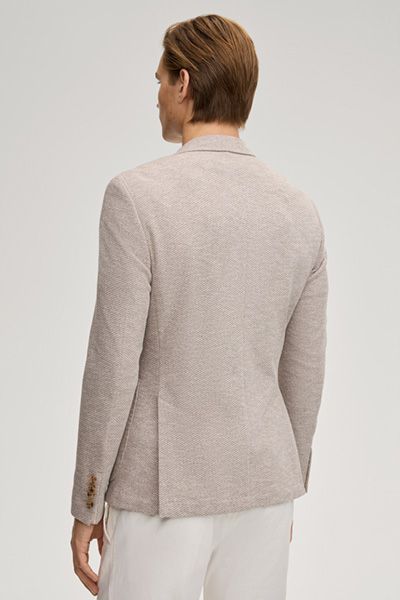 Jersey-Sakko Hoverest in Beige strukturiert