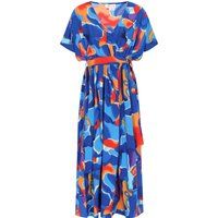 IZIA Kleid Frauen orange mehrfarbig