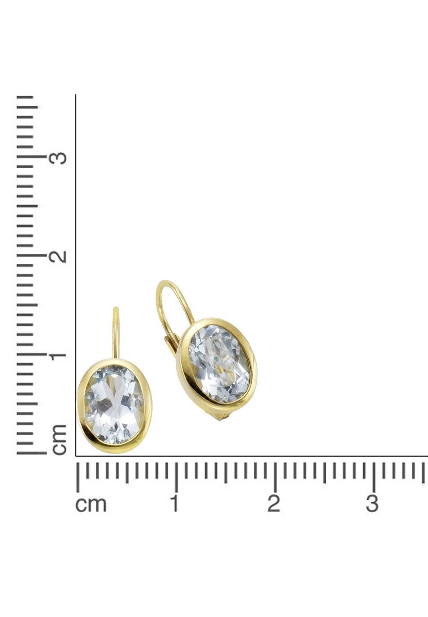 Blaue Topas Goldohrringe