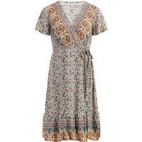 usha Sommerkleid Damen Wollweiß Mehrfarbig