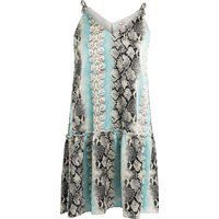 IZIA Minikleid mit Schlangenprint Damen Blau Mehrfarbig