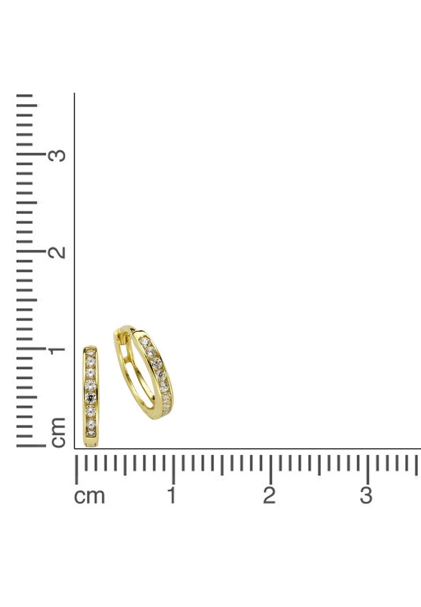 Goldene Creolen mit Zirkonia