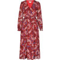 usha Kleid Damen Rot Mehrfarbig