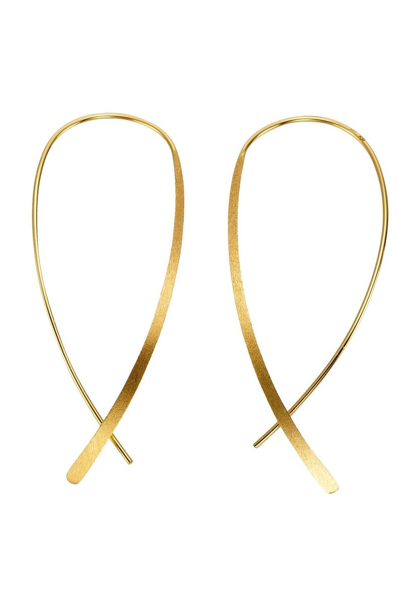 Moderne Ohrhänger aus vergoldetem Sterlingsilber