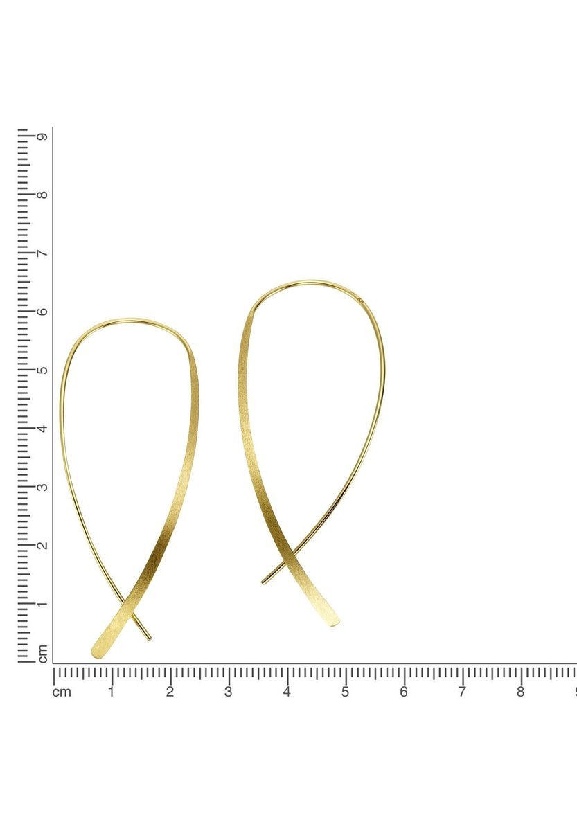 Moderne Ohrhänger aus vergoldetem Sterlingsilber