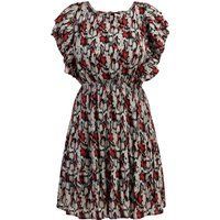 Faina Kleid Damen Rot Mehrfarbig