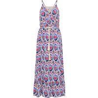 IZIA Maxikleid mit Allover-Print Damen Blau Mehrfarbig