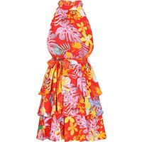 IZIA Kleid Frauen rot mehrfarbig