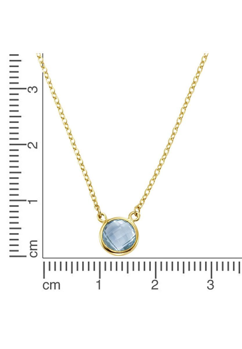 Goldkette mit blauem Topas Anhänger