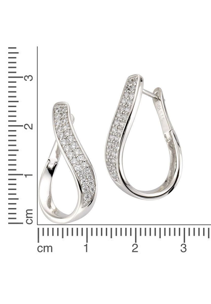 Sterling Silber Zirkonia Tropfen Ohrringe